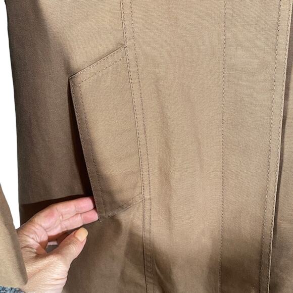 Talula Babaton Brown Cotton Collared Jacket Women Sz XS - Picture 4 of 10